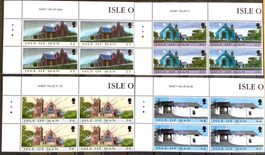 1999 Insel Man - GB - Weihnachten - Kirchen - Viererblock **