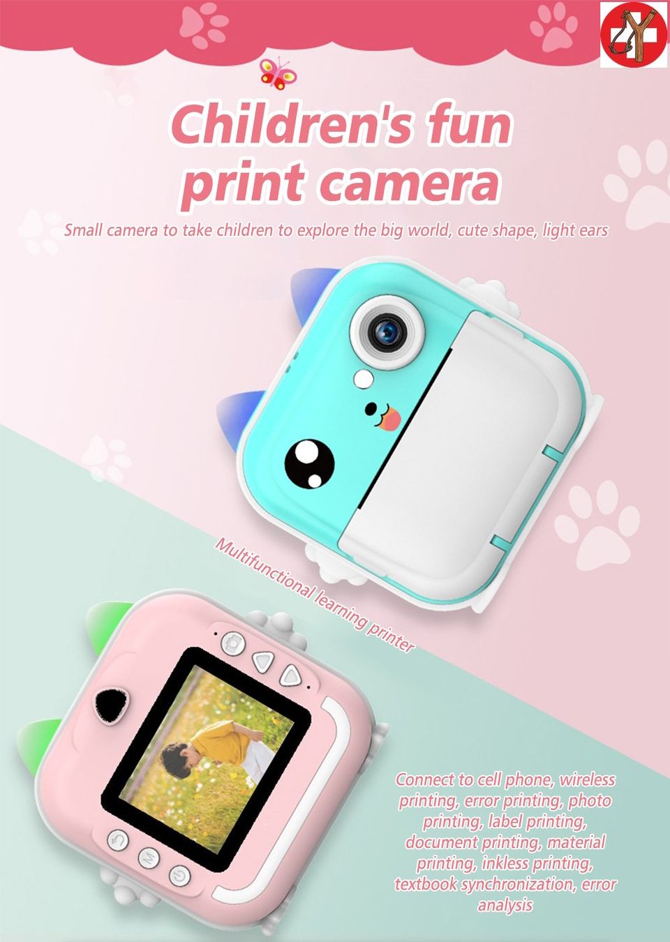 Fotocamera: Cooles Kinder Sofortbildkamera-SET mit integriertem Drucker – Nuovo e nell'imballaggio originale da Tumegl/Tomils venduto da Steinschleuder-Shop 3