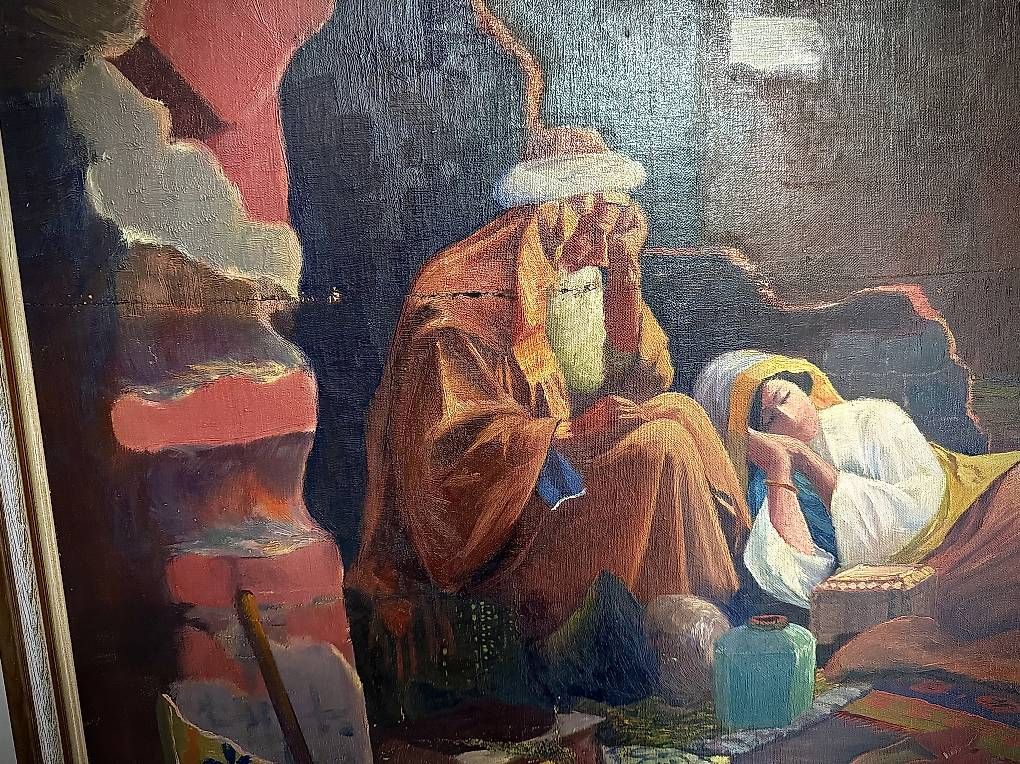 Gemälde: Orientalisches Lager im Abendlicht um 1900 – Gebraucht aus Fahrwangen von Dirk.Gerlach 1