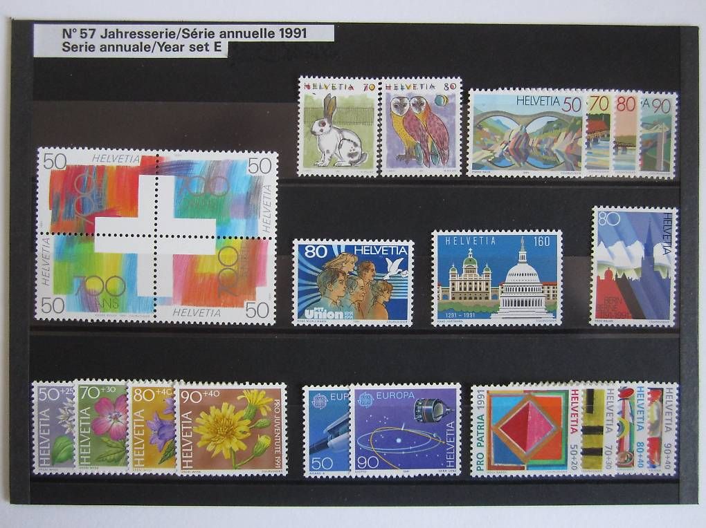 Tutti i francobolli: Briefmarken Schweiz 1991 – Nuovo e nell'imballaggio originale da Saland venduto da k_z_tny8