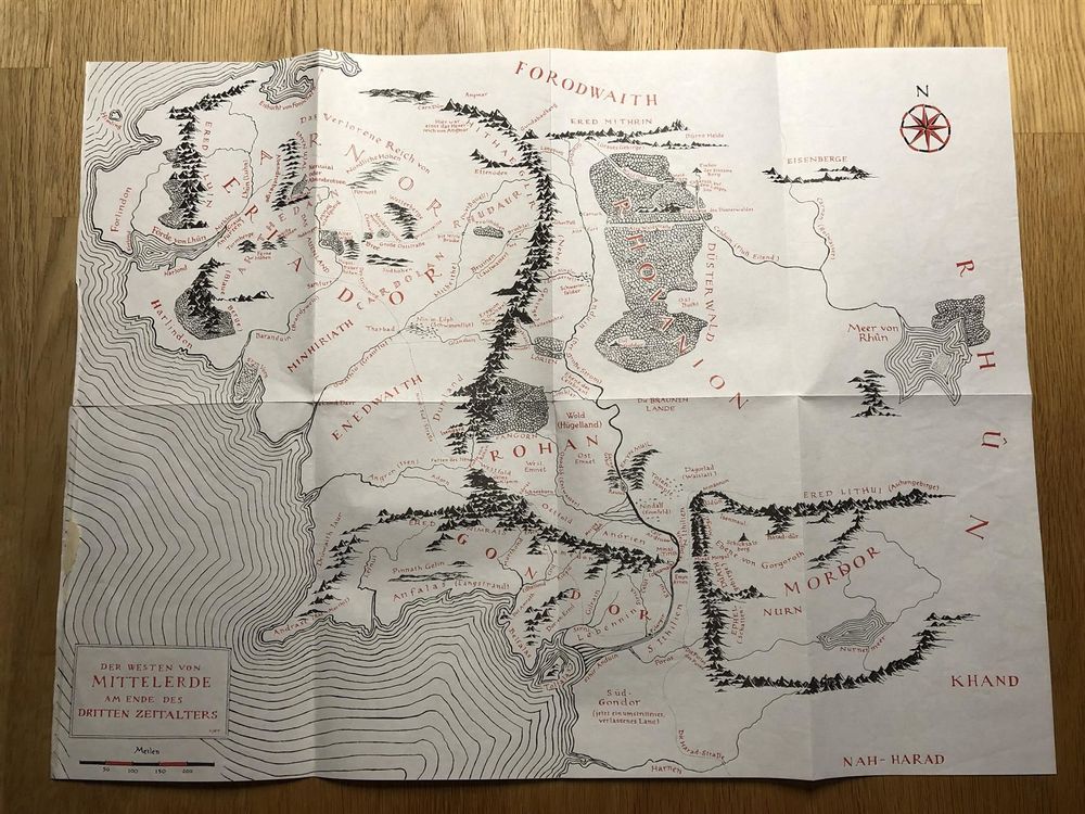 Mittelerde Landkarte Hobbit Herr Ringe (D'occasion) à Weggis pour CHF ...