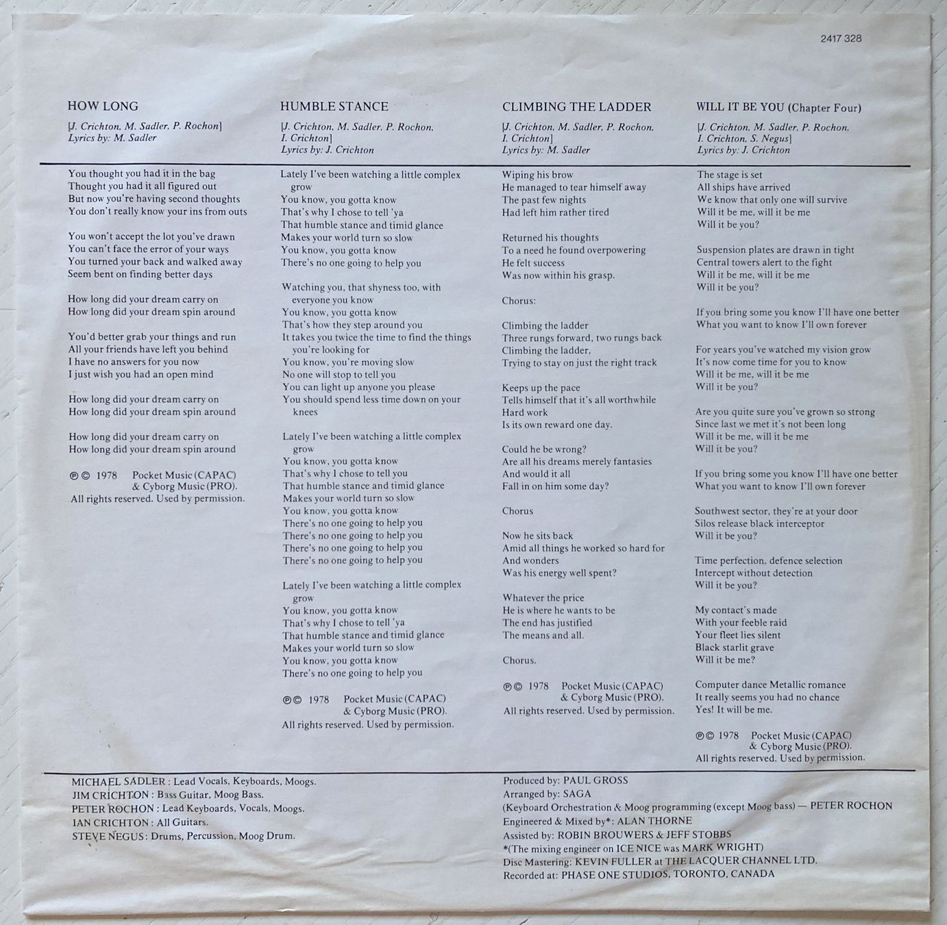 Schallplatten: SAGA - SAGA – Gebraucht aus Bottens von hotter-than-hell 2