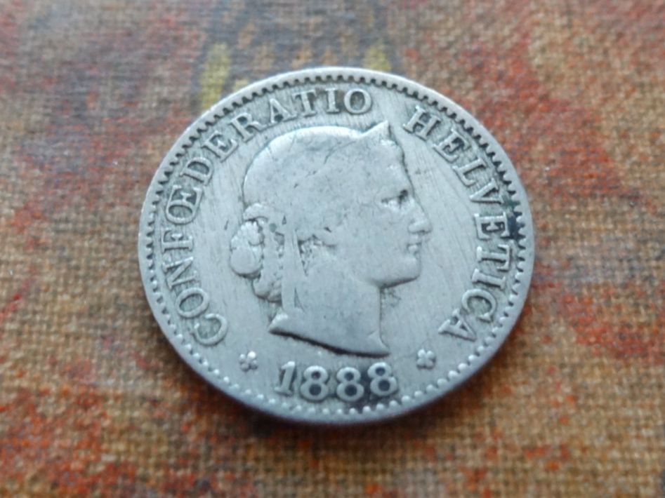 Tutti le monete: 5 Rp. 1888  (C) – Usato da Romanel-sur-Lausanne venduto da Swift13