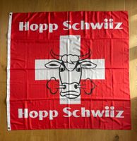 Schweizerfahne Hopp Schwiiz, 120cm x 120 cm