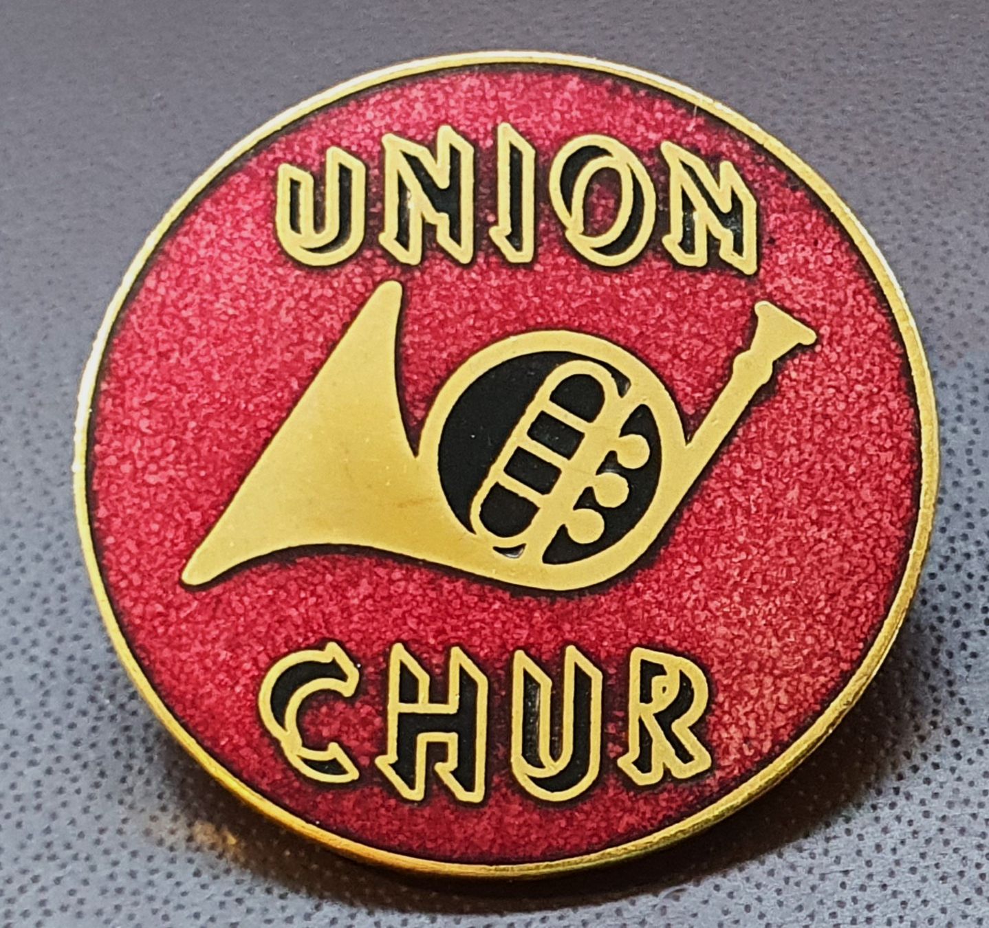 Placchette & Badge: T222 - Pin UNION CHUR Posthorn Jägerhorn – Usato da Reinach BL venduto da Boston-Verkauf