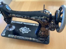 Singer Nähmaschine antik mit Verzierung gebraucht Antik