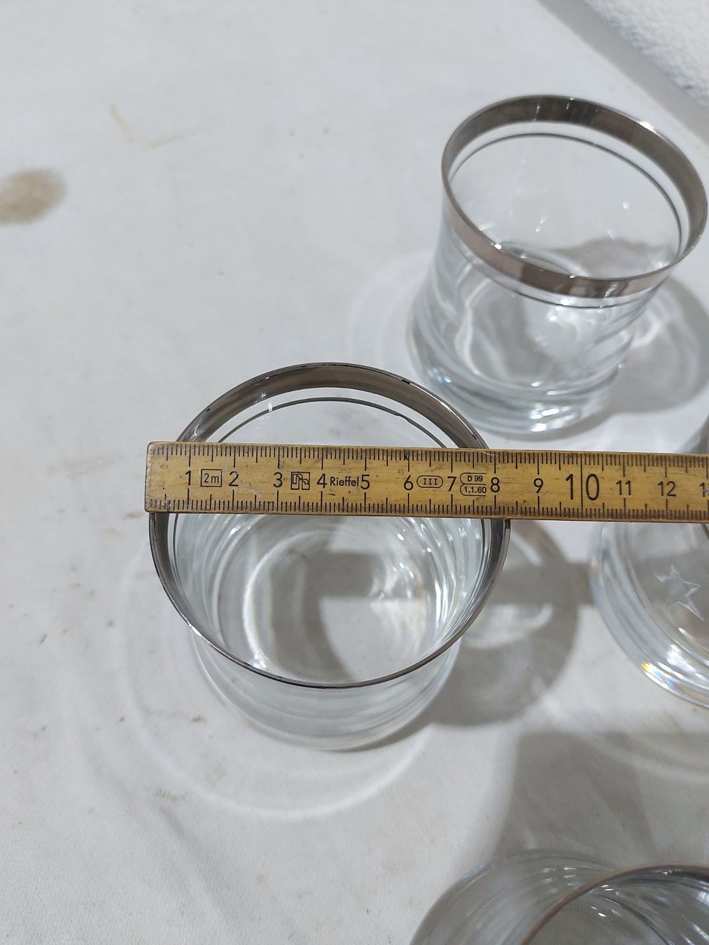 Bicchieri: 6er Set edle Gläser mit Silberrand & Sternenmuster – Usato da Rheinau venduto da profitronic.shop 5