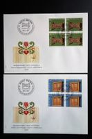 1987 4 FDC Viererblöcke Bauernmöbel
