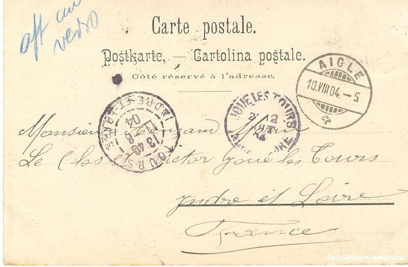 Cartoline postali: Cascade Pissvache Stempel Aigle +1904 – Usato da Emmenbrücke venduto da teestube 1