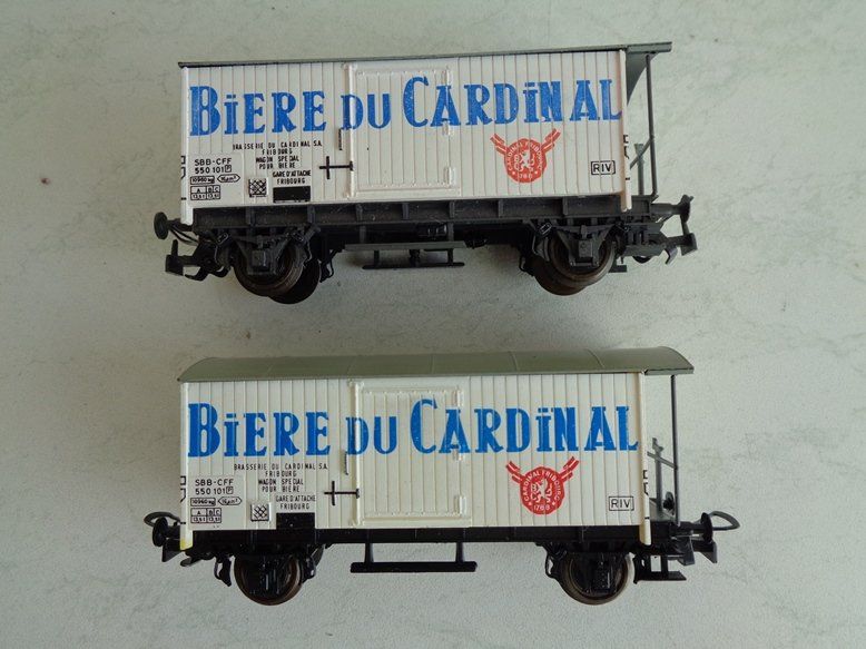 Wagon Frigorifique Ruco HO - SBB CFF - Bière Du Cardinal - Essieux - Occasion