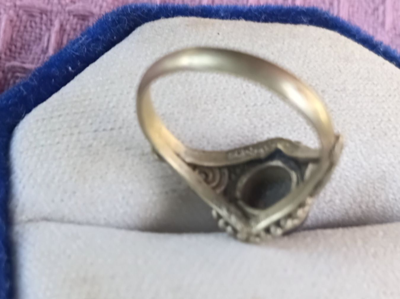 Anelli: Vintage Silber Ring mit Lapislazuli, Gr.16-17 S, Indien – Usato da Münchenbuchsee venduto da babilibern 2