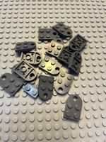 Lego 11x Platte 2×2 mit Loch (3176)dunkelgrau