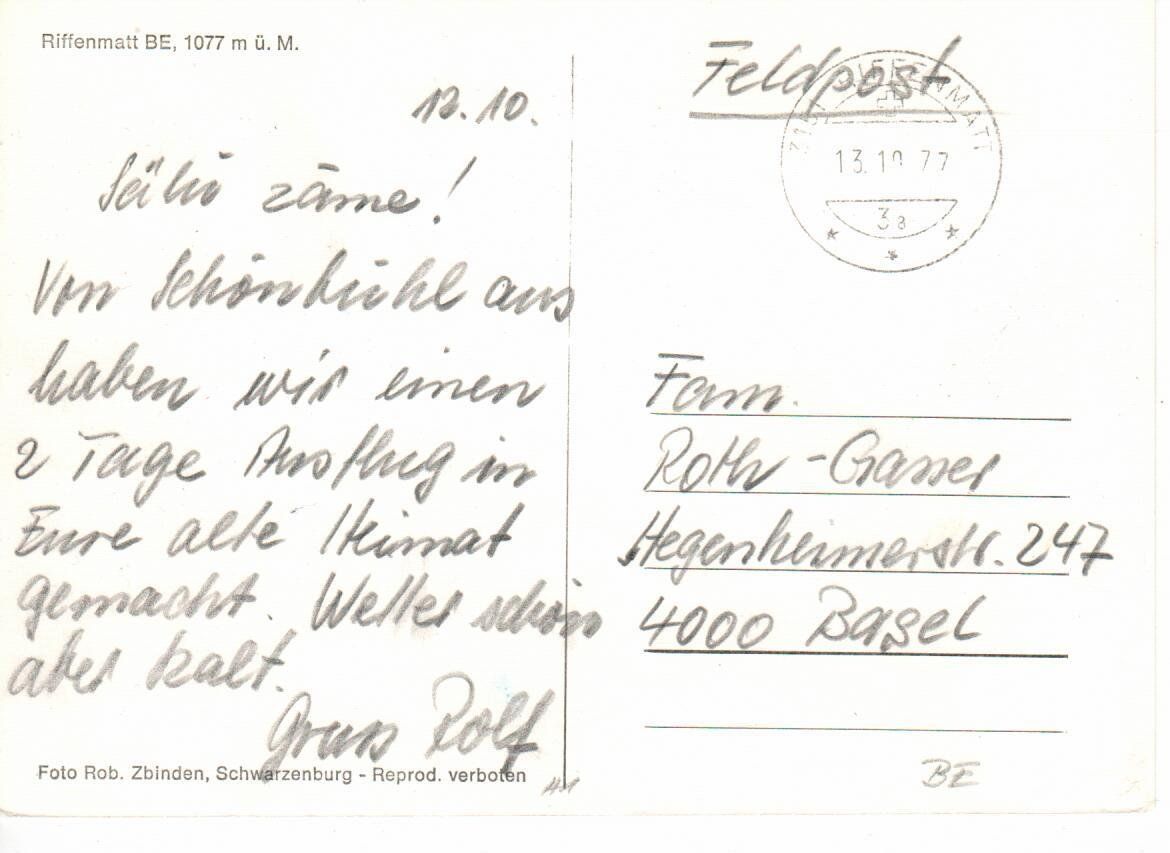 Cartoline postali: Riffenmatt BE – Usato da Wolhusen venduto da Curver9 1