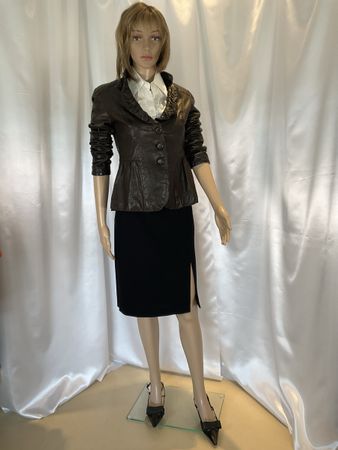 Emporio Armani Lederjacke braun in Grösse 38