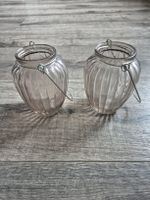 Romantische Windlichter, 2 Stück, Glas, neuwertig!