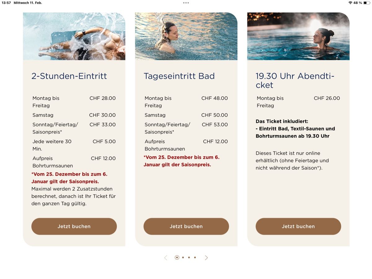 Therme Zurzach 2 für 1 Tageseintritt, gültig bis Nov. 2026 (Neu und ...