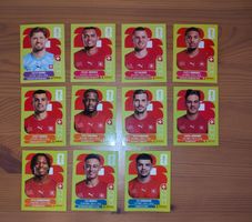 🔥🇨🇭11x Panini Team Schweiz - SUI 2,4,6,7,9-11,14,15,19,20