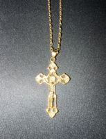 Collier croix doré