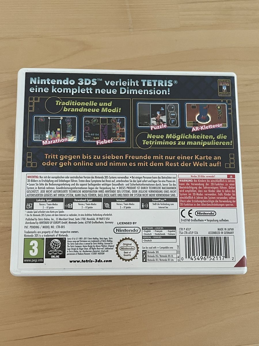 Nintendo Giochi: Tetris - Nintendo 3DS  – Usato da Dielsdorf venduto da RetroMeister 1