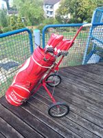 Vintage Golfset Herren LYNX USA + SPALDING Golfbag & Trolley