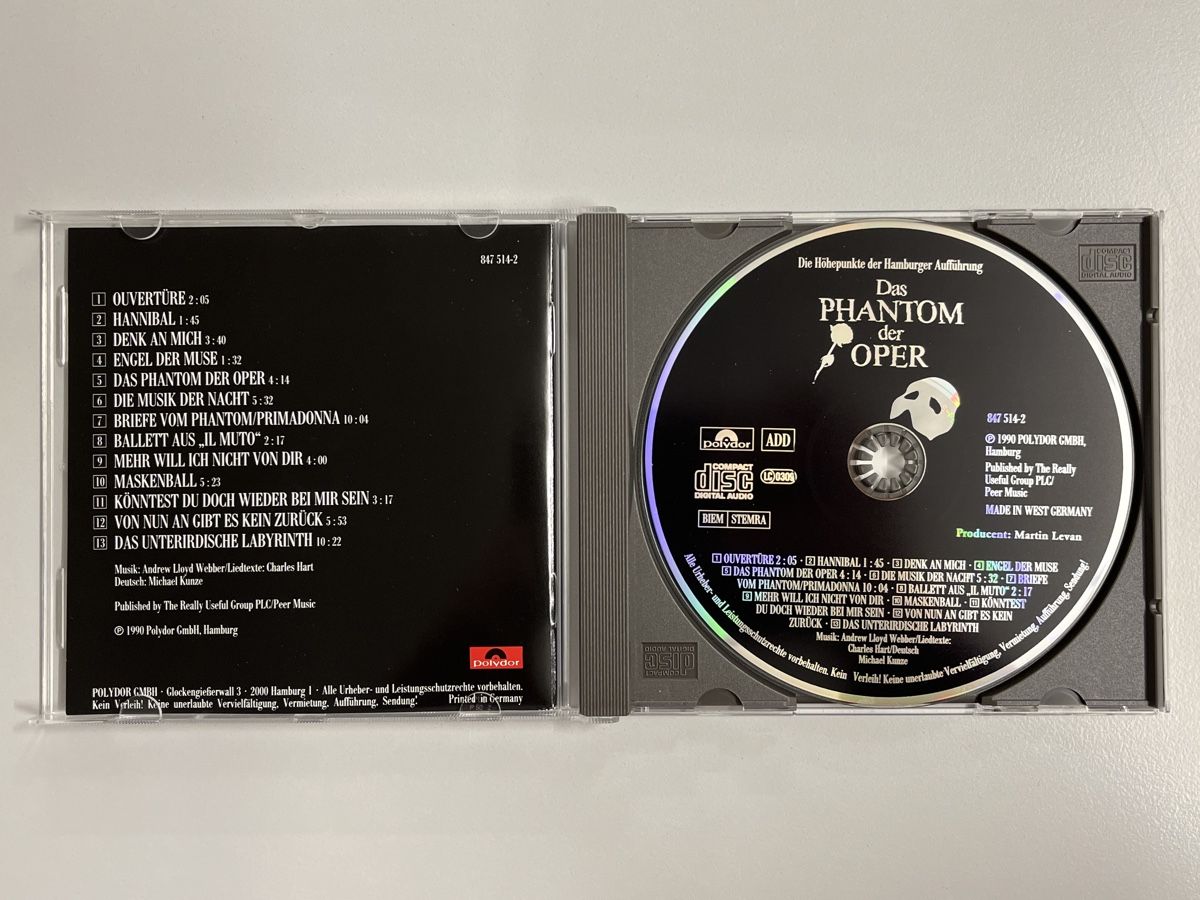 CD: CD: Das Phantom der Oper - Hamburger Aufführung – Nuovo (secondo la descrizione) da Winterthur venduto da Mmagu 2