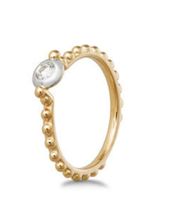 Bague bicolore 18 carat diamant