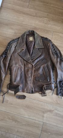 IXS Motorrad Lederjacke braun Grösse S.
