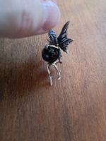 925er Silber Fee-Anhänger mit Onyx-Kugel, Schmuck 🧚
