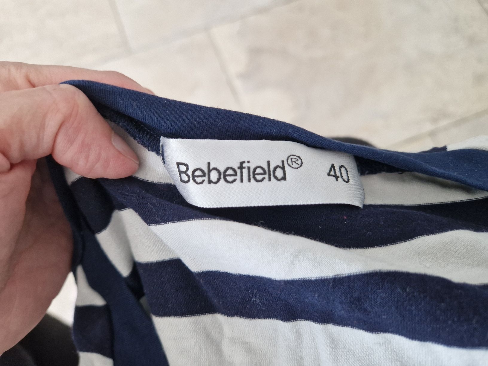T-shirt: Bebefield Still-Shirt Gr. 40, blau-weiss gestreift – Usato da Niederrohrdorf venduto da Miripfiri 1