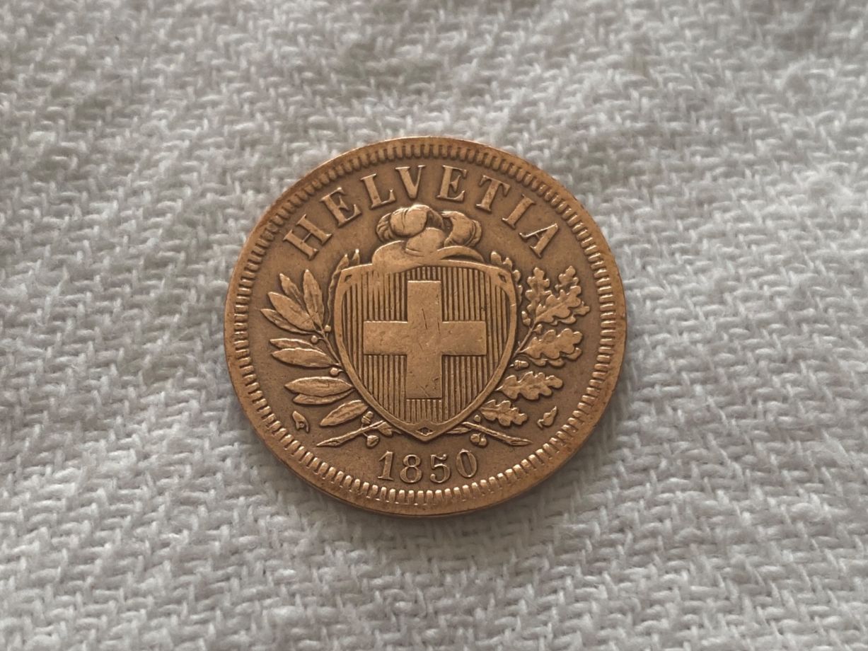 Toutes les monnaies: 2 centimes/Rappen 1850 – D'occasion à Nyon par Ilmi09