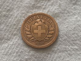 2 centimes/Rappen 1850