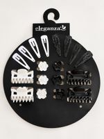 Set accessoires cheveux Eleganza blanc et noir neuf