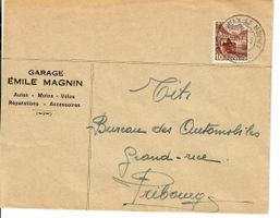 Brief, Garage Émile Magnin Praroman le Mouret 1943