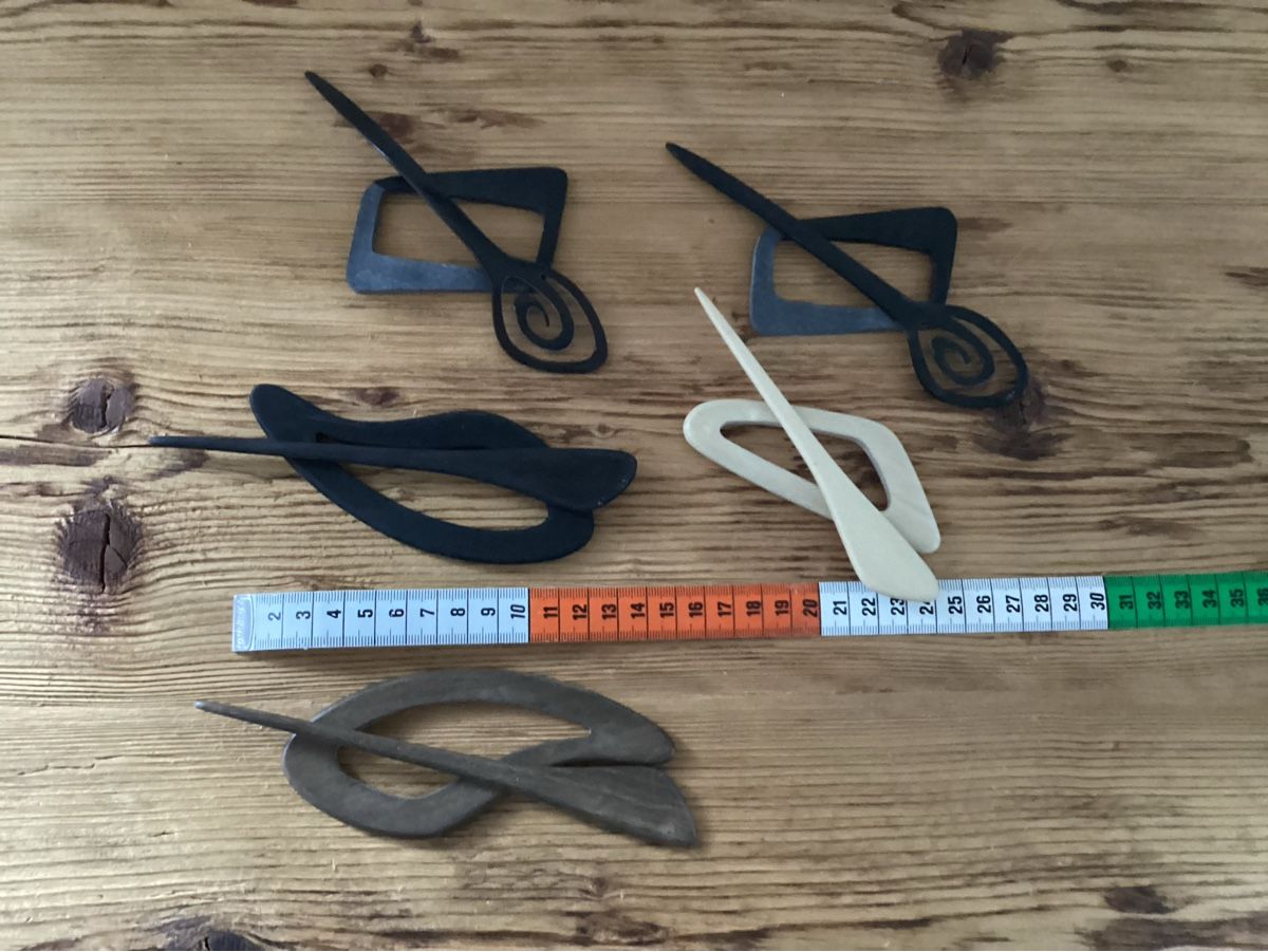 Haarschmuck: Schnallen für Schal, oder Haarschnalle – Neu (gemäss Beschreibung) aus Wassen UR von SABDOM 1