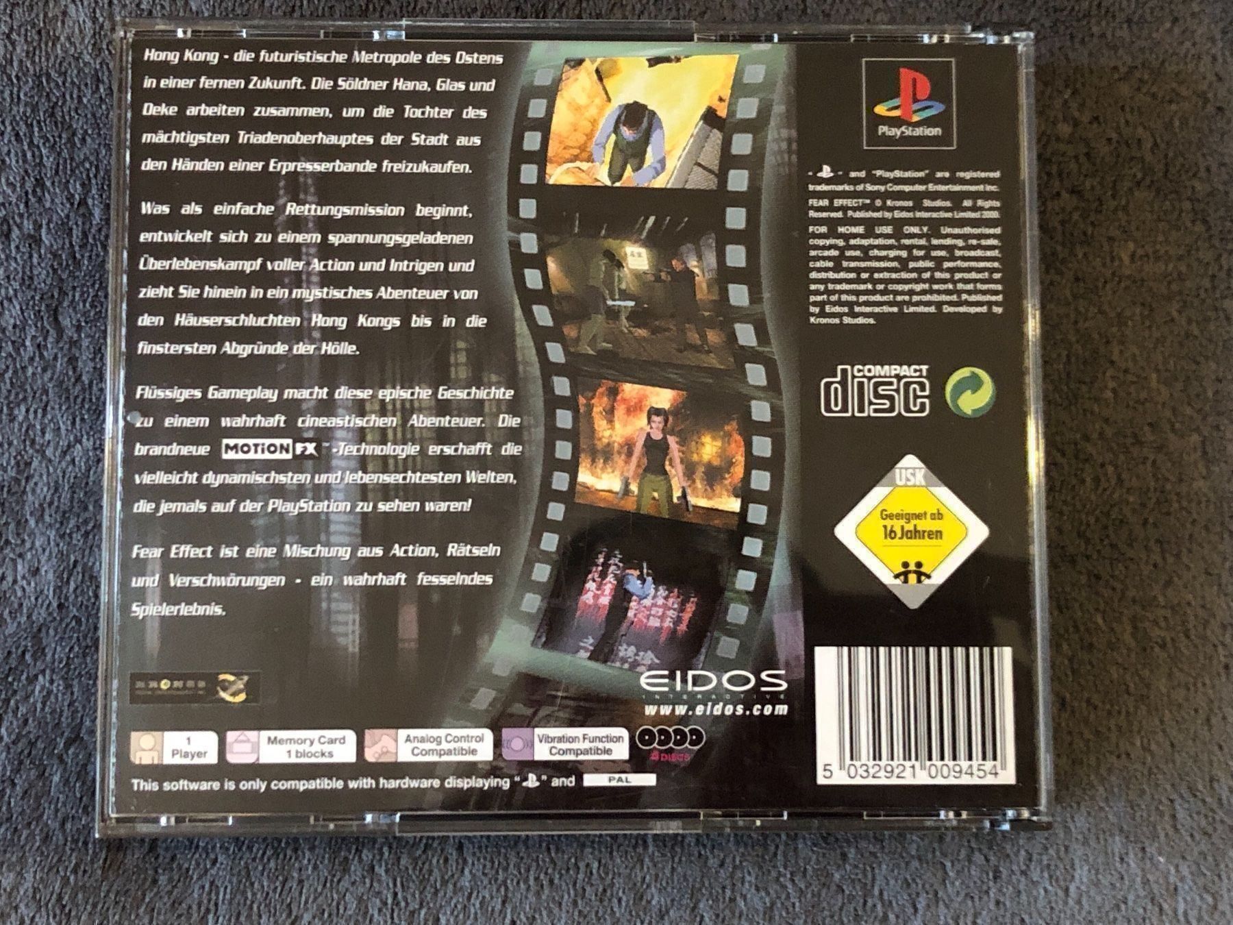 Sony Giochi: PlayStation 1 fear effect 4 Disc – Usato da Regensdorf venduto da scheissspiel 3