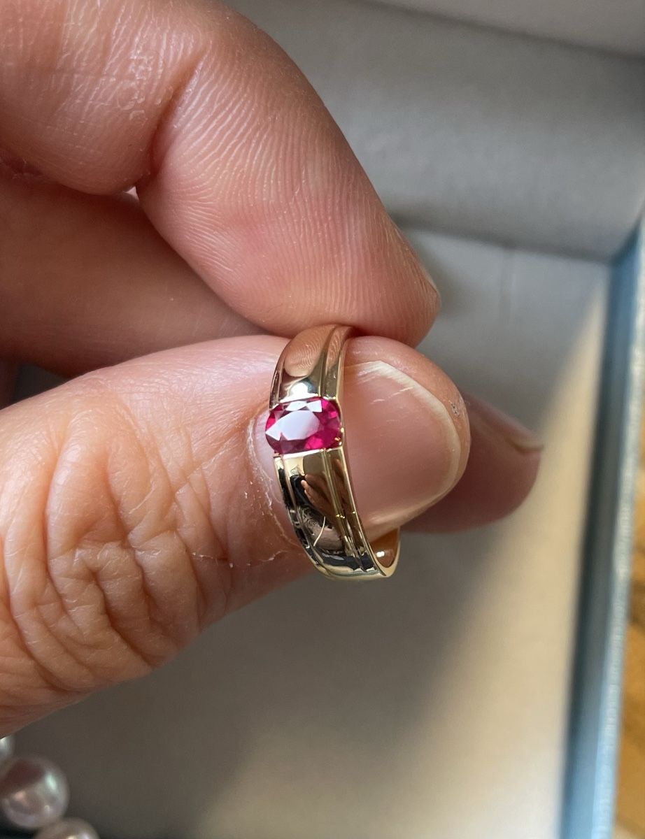 Anelli: Goldring 750 mit natürlichem Rubin – Nuovo (secondo la descrizione) da Bern venduto da Steinfieber 5