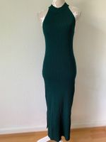 Enges Midikleid Gr. S,Sommerkleid tannengrün Viskose gerippt