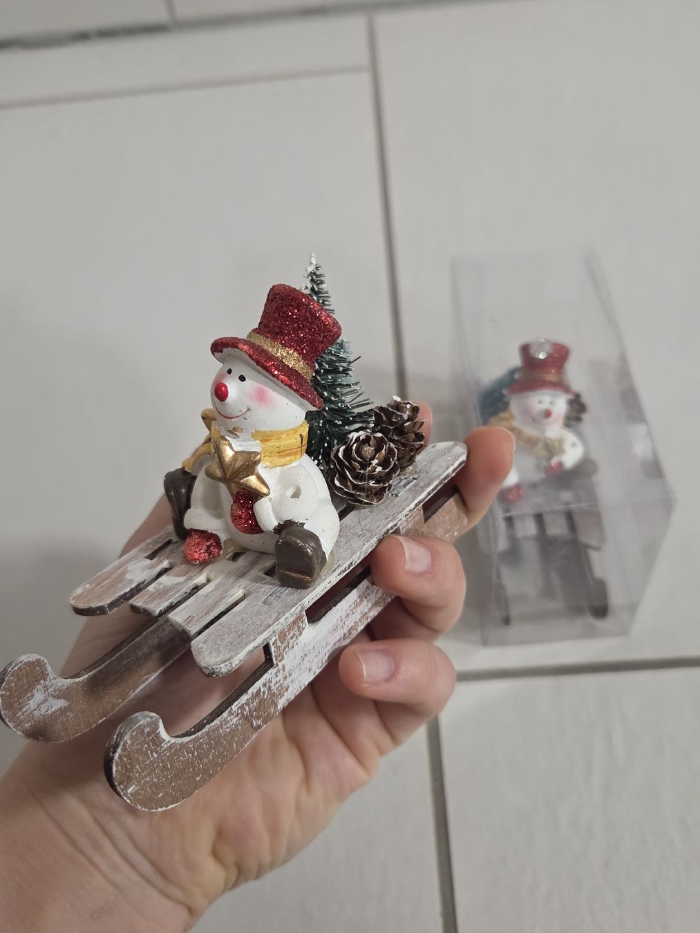Tutte le decorazioni: 2er Set Schneemänner auf Schlitten, Winterdeko – Usato da Bülach venduto da Recherchieren 3