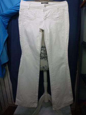 MARCCAIN WEISSE HOSE WEITES BEIN COTTON GR N3 GR 38 WIE NEU