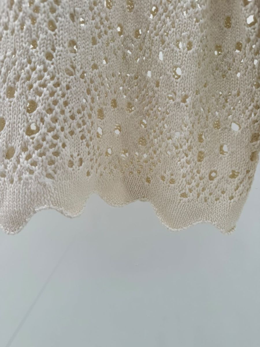 Top: Pull Chicorée maille ajourée beige taille XL – Usato da Boudry venduto da mat_zn57 5