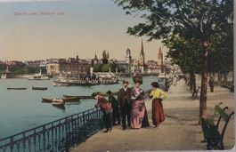 ZÜRICH  -  vom Utoquai aus - Dampfschiff