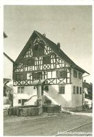 Grüningen - Riegelhaus und Stadtbrunnen