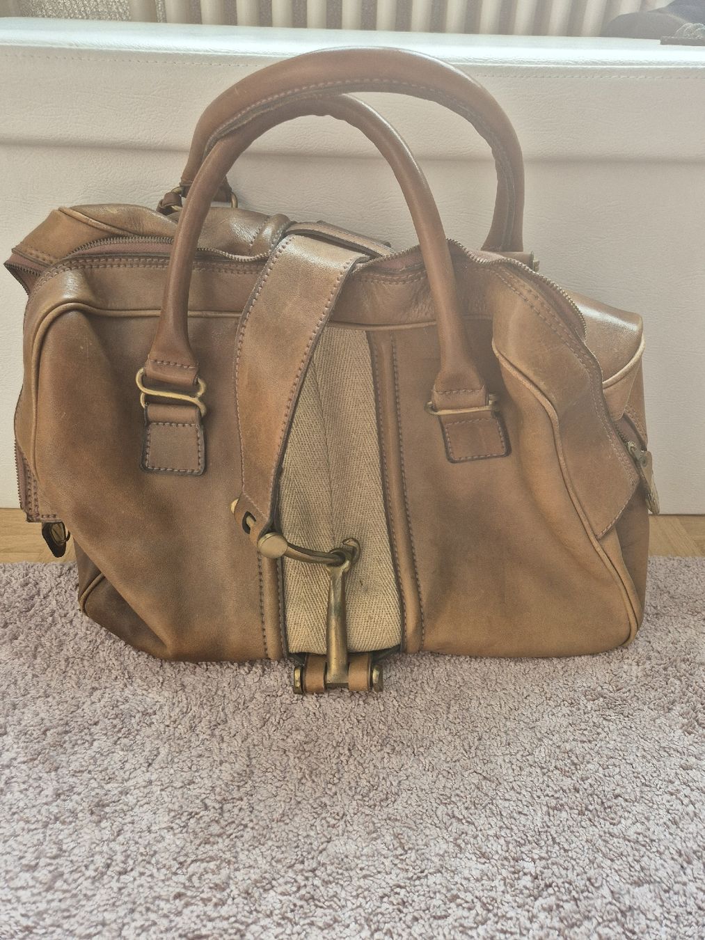 Taschen: Designer Vintage Echtleder Reisetasche – Gebraucht aus Wettingen von Krambambooli