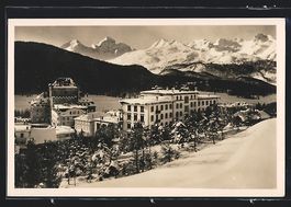 Pontresina, Ortsansicht aus der Vogelsch