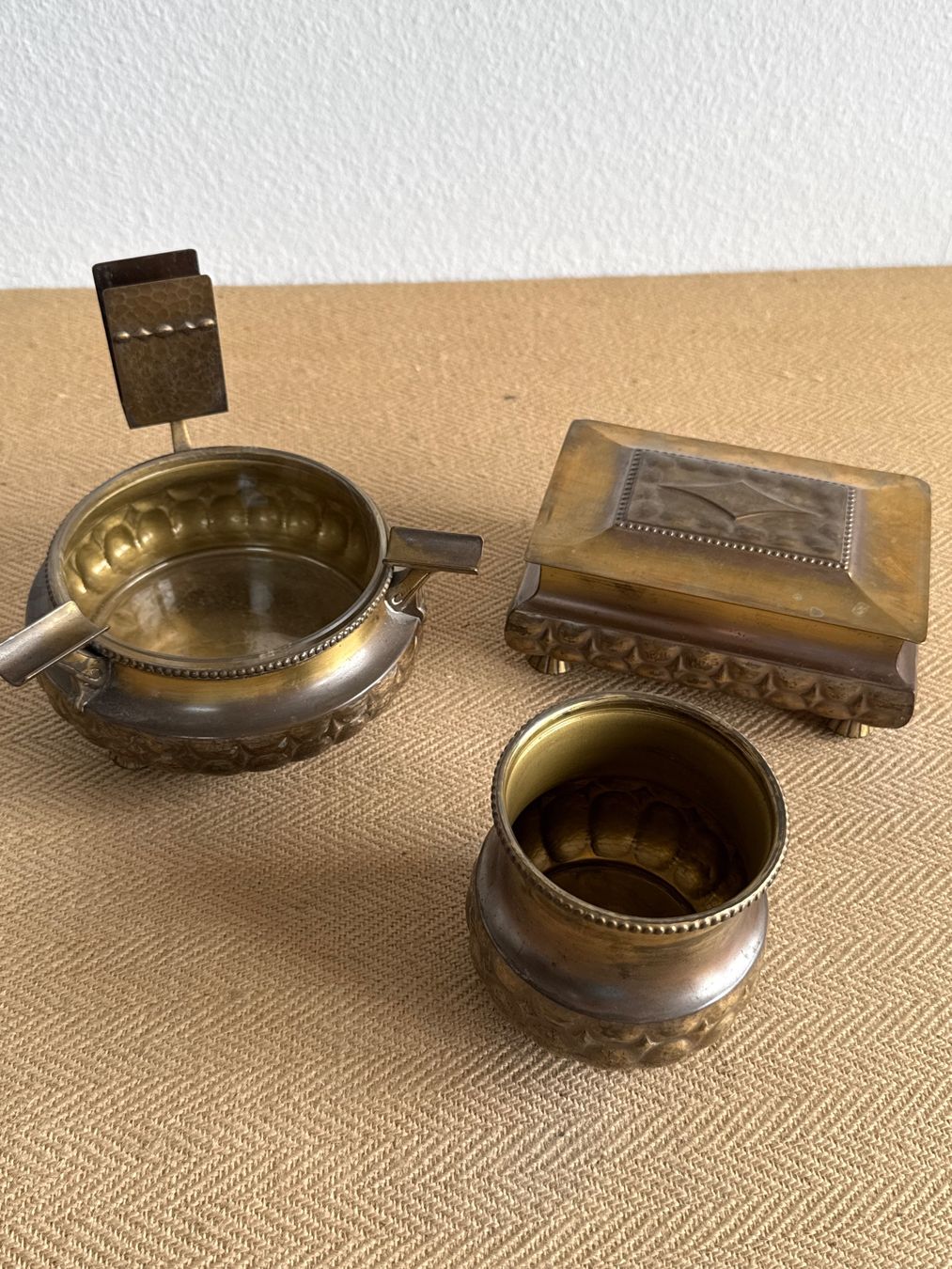 Aschenbecher: WMF Raucherset Messing ART DÉCO – Gebraucht aus Konolfingen von petzipetz