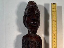 Geschnitzte Holzfigur – bärtiger Mann, ca. 33 cm