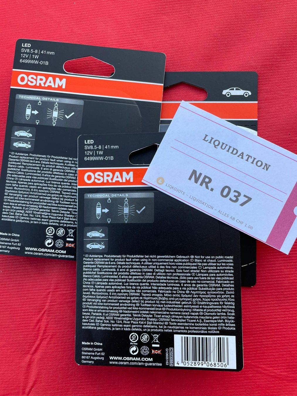 Lampade: 3x Osram Auto Birnenen LED SV8.5-8 12V – Nuovo e nell'imballaggio originale da Wängi venduto da LiqKojote 2