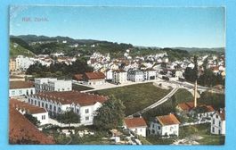 Rüti - Fabrik mit Hochkamin - Bahnhof - Eisenbahn - 1912