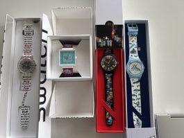 4 Swatch Aktionärs-Uhren NEU und originalverpackt