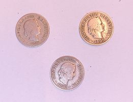 3x 20 Rappen 1880 1895 1899 gut erhalten